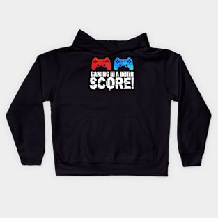 gaming for a better score Kids Hoodie